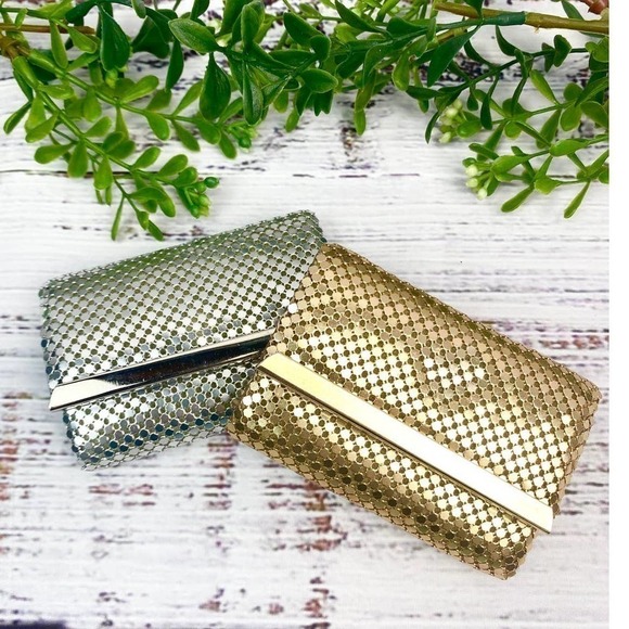 Vintage Tri-Fold Metallic Gold and Silver Key Holder Set - Picture 1 of 11